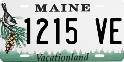 ME license plate 1215VE