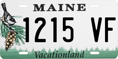 ME license plate 1215VF