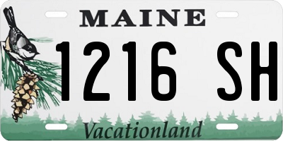 ME license plate 1216SH