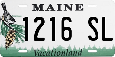 ME license plate 1216SL
