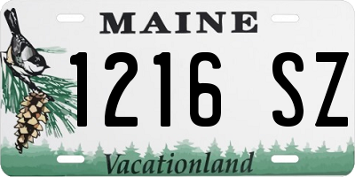ME license plate 1216SZ