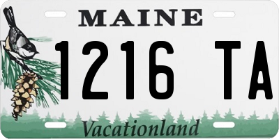 ME license plate 1216TA