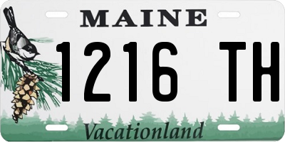 ME license plate 1216TH