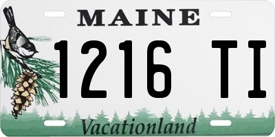 ME license plate 1216TI