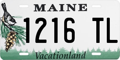 ME license plate 1216TL