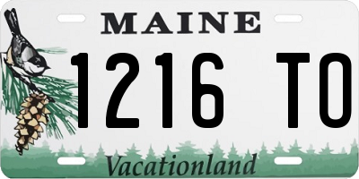 ME license plate 1216TO