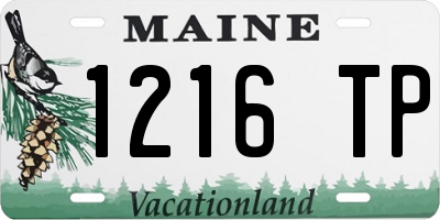 ME license plate 1216TP
