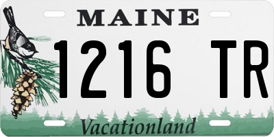 ME license plate 1216TR