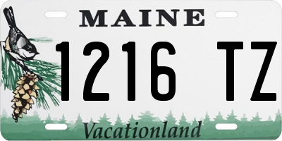 ME license plate 1216TZ