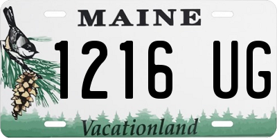 ME license plate 1216UG
