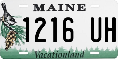 ME license plate 1216UH