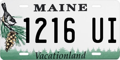 ME license plate 1216UI