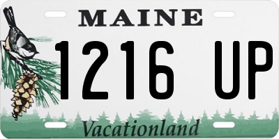 ME license plate 1216UP