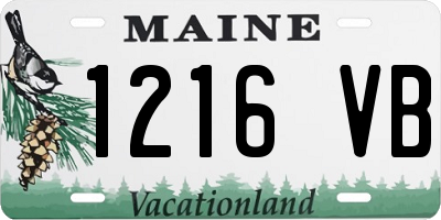 ME license plate 1216VB