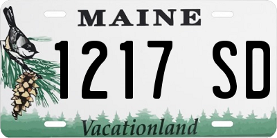 ME license plate 1217SD