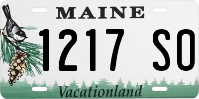 ME license plate 1217SO
