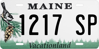 ME license plate 1217SP