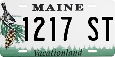 ME license plate 1217ST