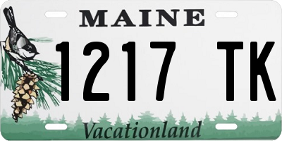 ME license plate 1217TK