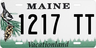 ME license plate 1217TT