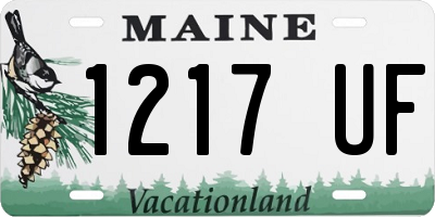 ME license plate 1217UF