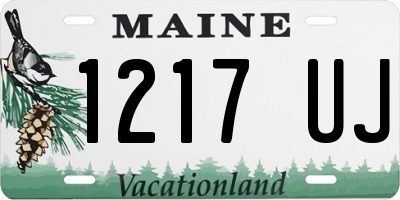 ME license plate 1217UJ
