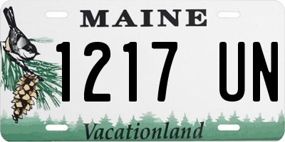 ME license plate 1217UN