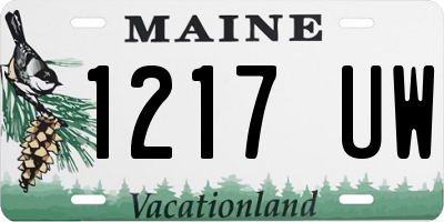 ME license plate 1217UW