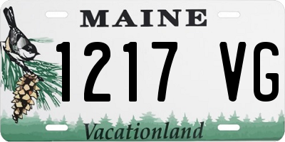 ME license plate 1217VG
