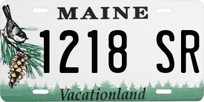 ME license plate 1218SR
