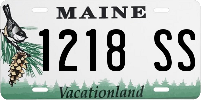 ME license plate 1218SS