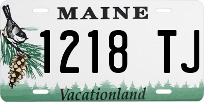 ME license plate 1218TJ