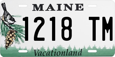 ME license plate 1218TM
