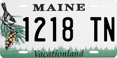 ME license plate 1218TN