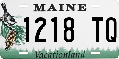ME license plate 1218TQ
