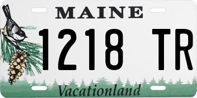 ME license plate 1218TR