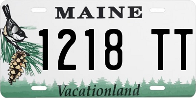 ME license plate 1218TT