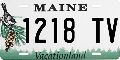 ME license plate 1218TV