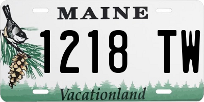 ME license plate 1218TW