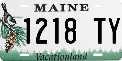 ME license plate 1218TY