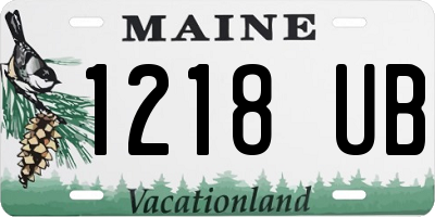 ME license plate 1218UB