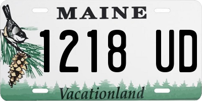 ME license plate 1218UD