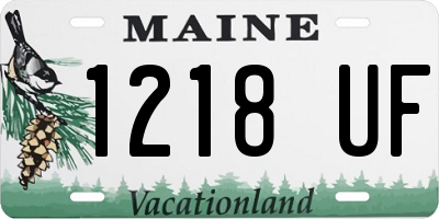 ME license plate 1218UF