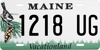 ME license plate 1218UG