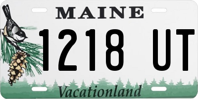 ME license plate 1218UT