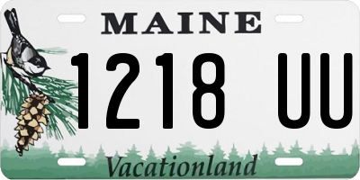 ME license plate 1218UU