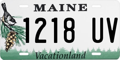 ME license plate 1218UV