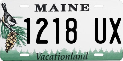 ME license plate 1218UX