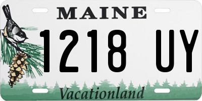 ME license plate 1218UY