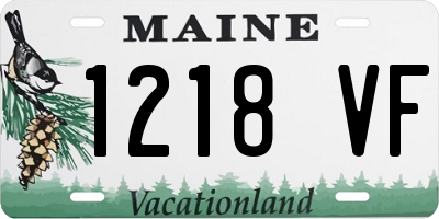 ME license plate 1218VF